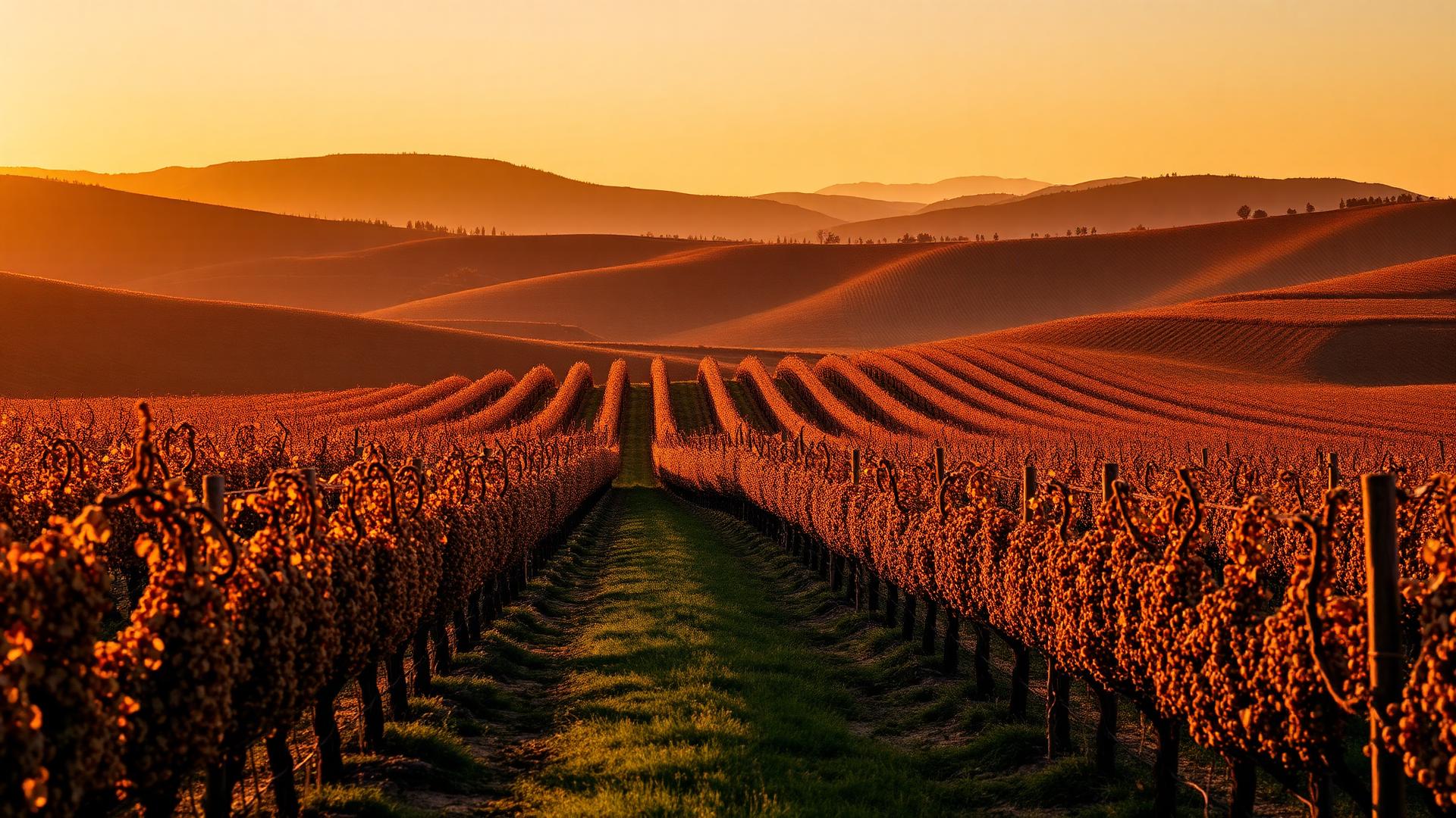 Vineyard landscape in Castile and Leon, Spain