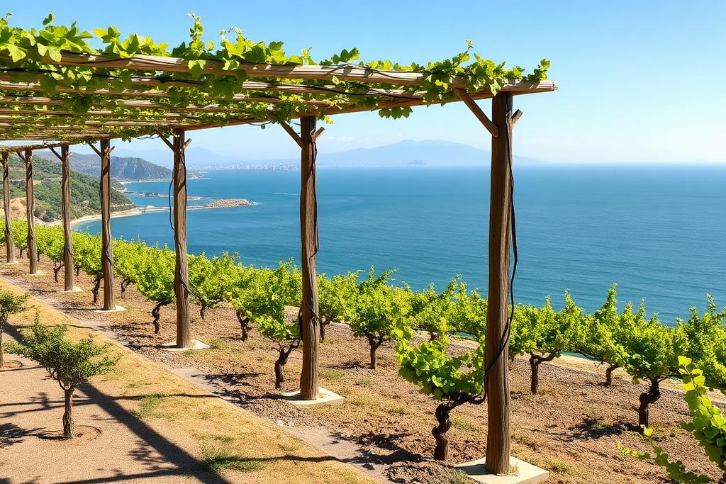 Vineyard landscape in Galicia, Spain