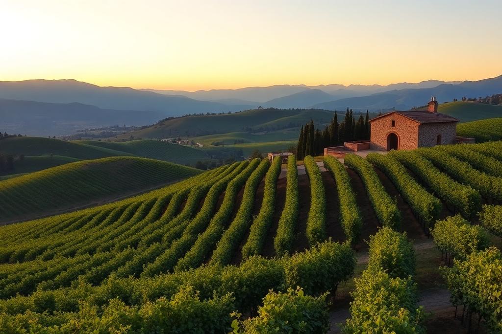 Vineyard landscape in Rioja, Spain